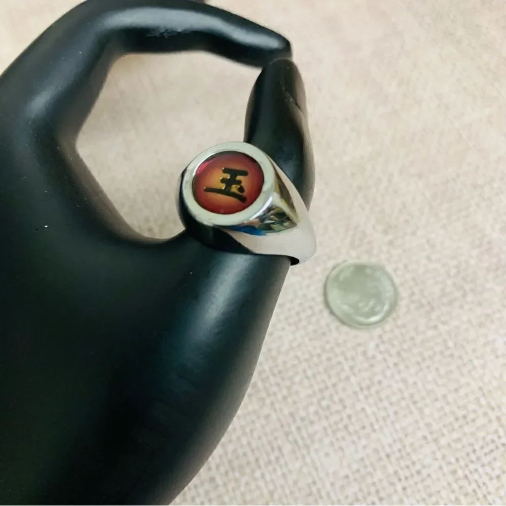 Silver Asian Character Ring‎
